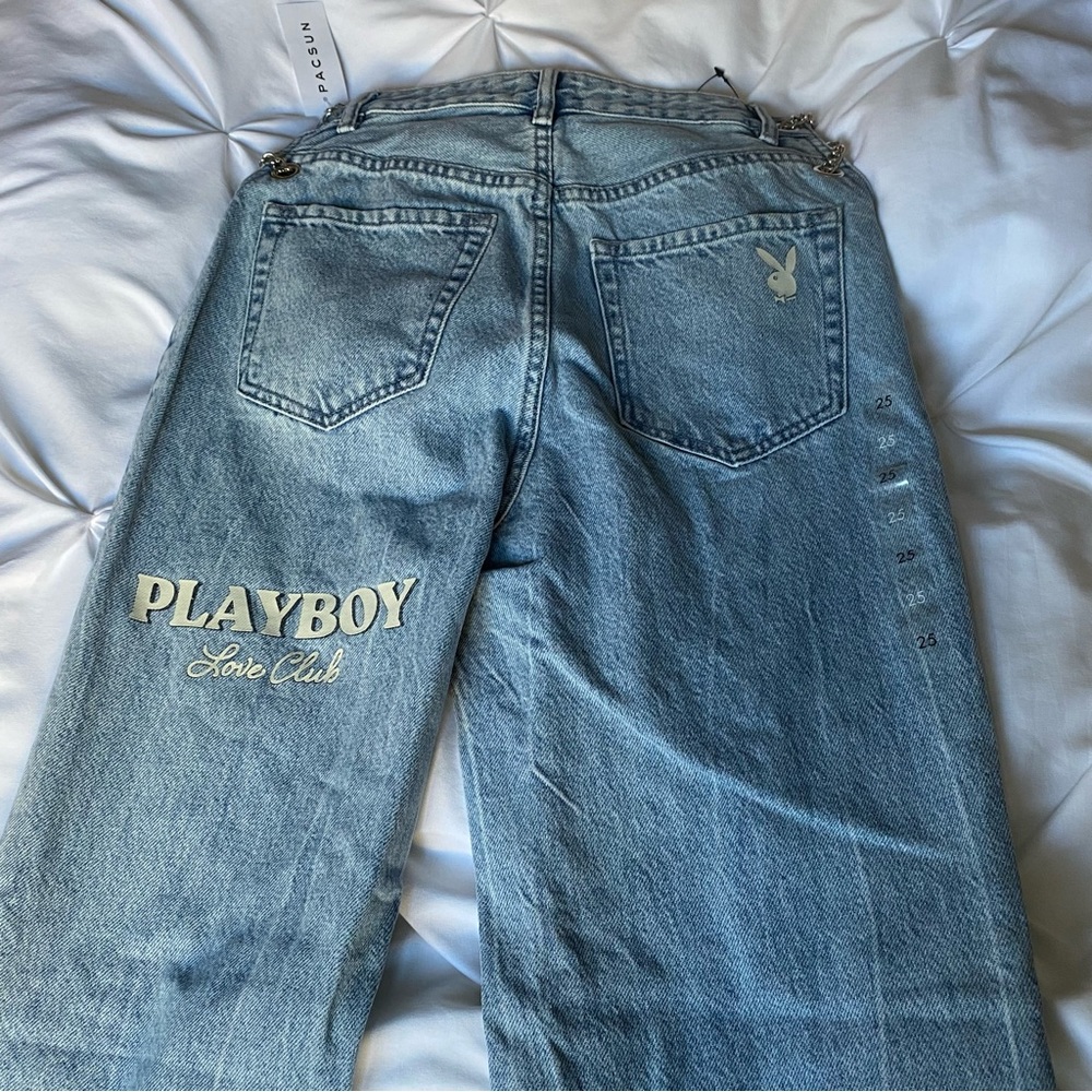 Playboy By PacSun Love Club Chain Boyfriend Jeans